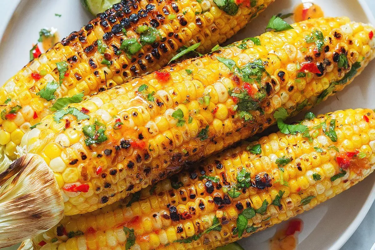 Grilled Chili Lime Butter Corn on The Cob