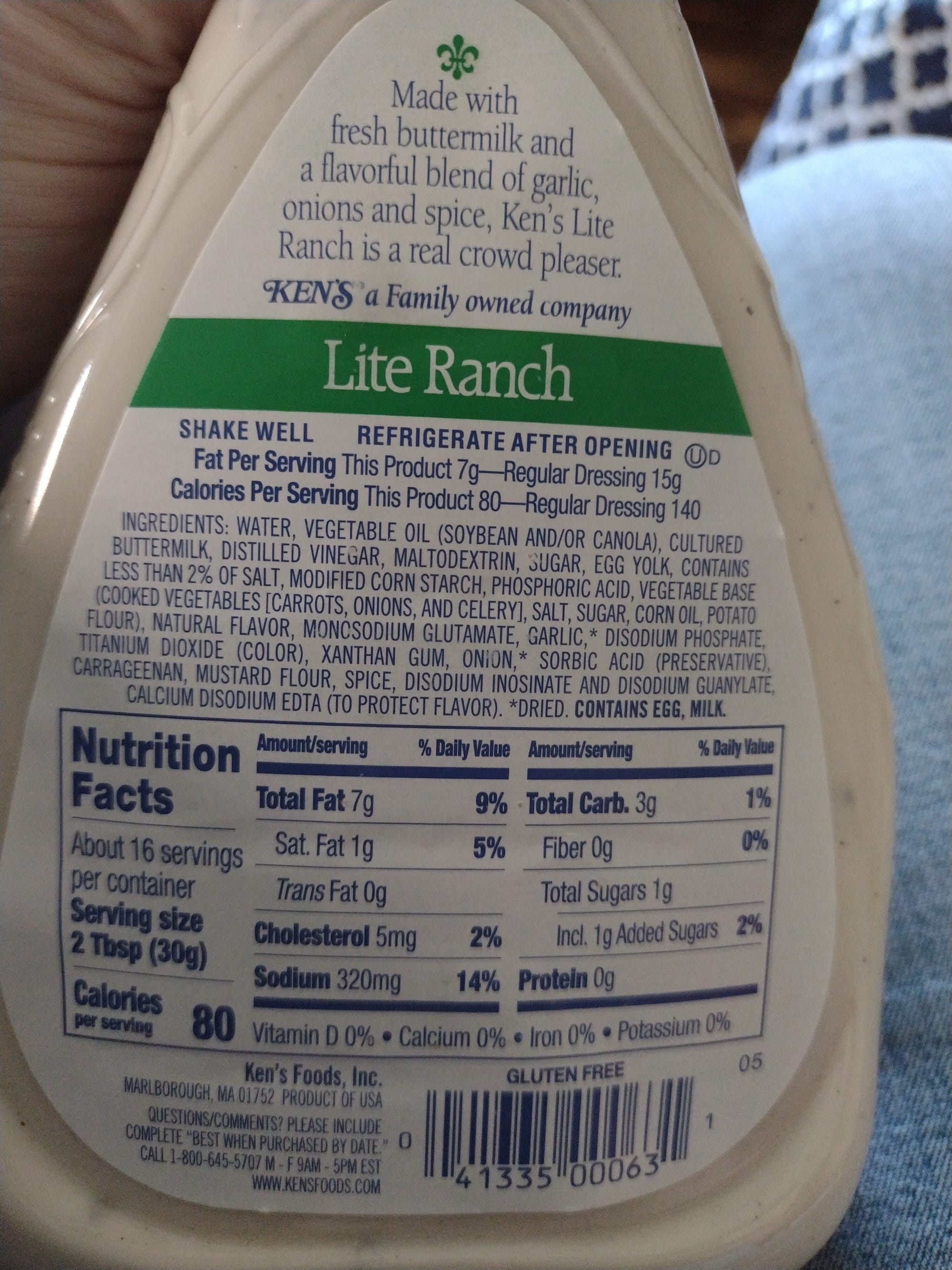 Ken's Steak House Fat-Free Ranch Dressing