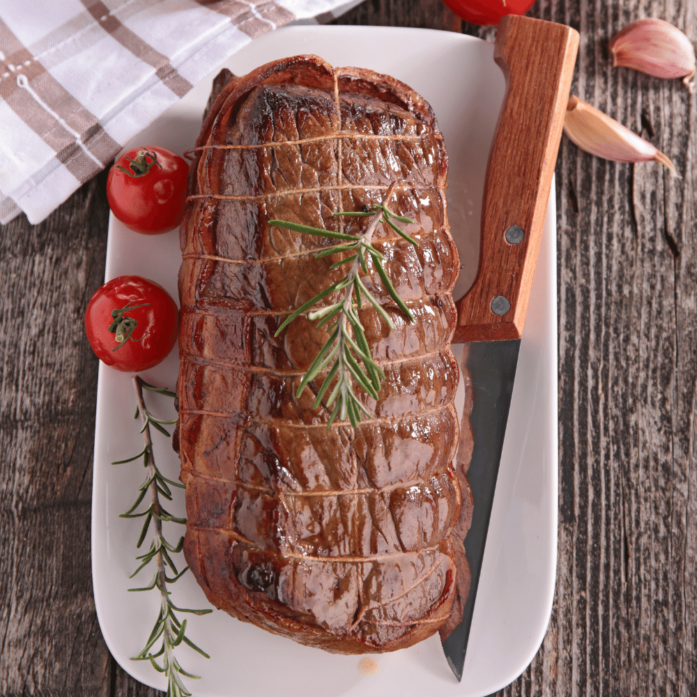 Roast beef and veggies