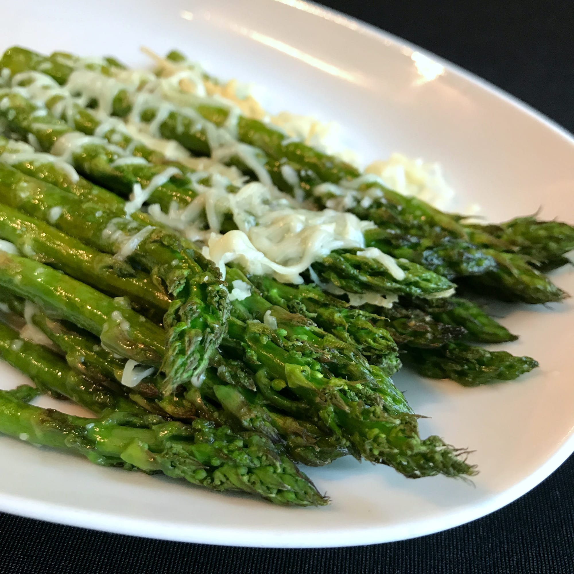 Roasted Asparagus with Parmesan Shavings