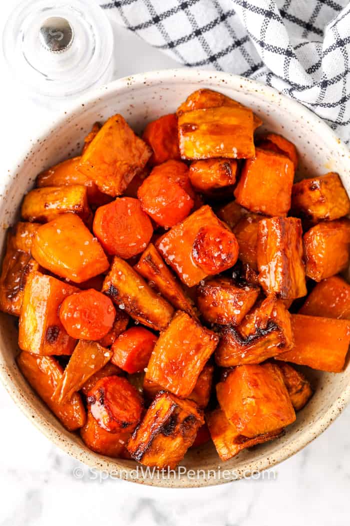 Roasted Sweet Potatoes and Carrots