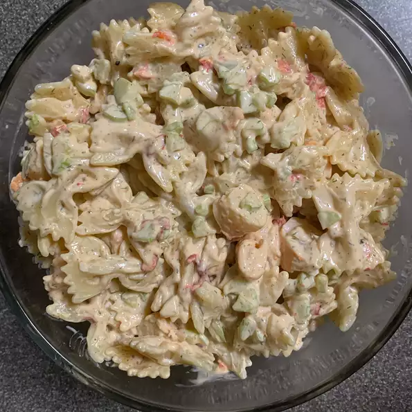 Shrimp and Pasta Shell Salad from AllRecipes