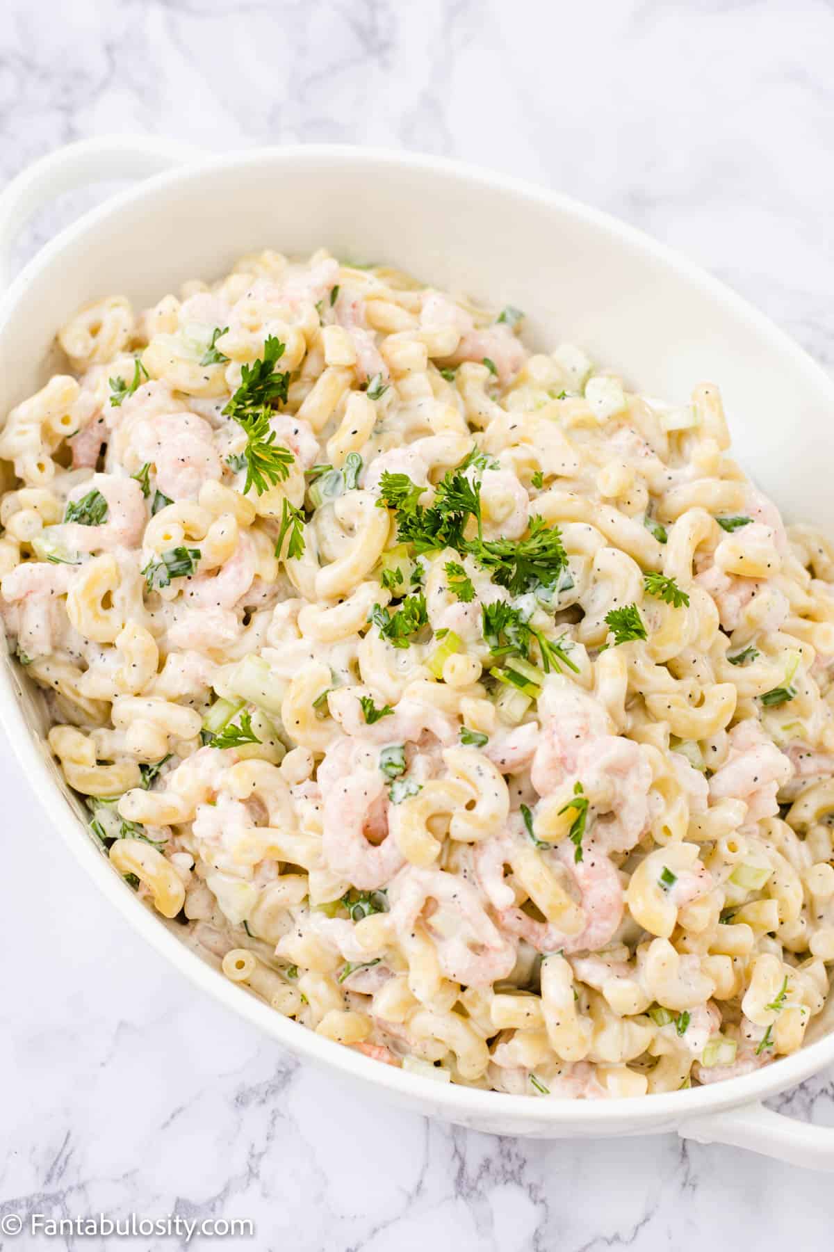 Shrimp Macaroni Salad from Fantabulosity