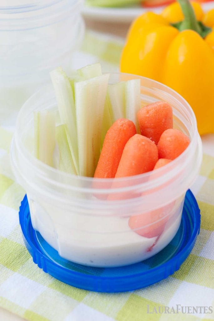 Veggie Cups with Ranch Dressing