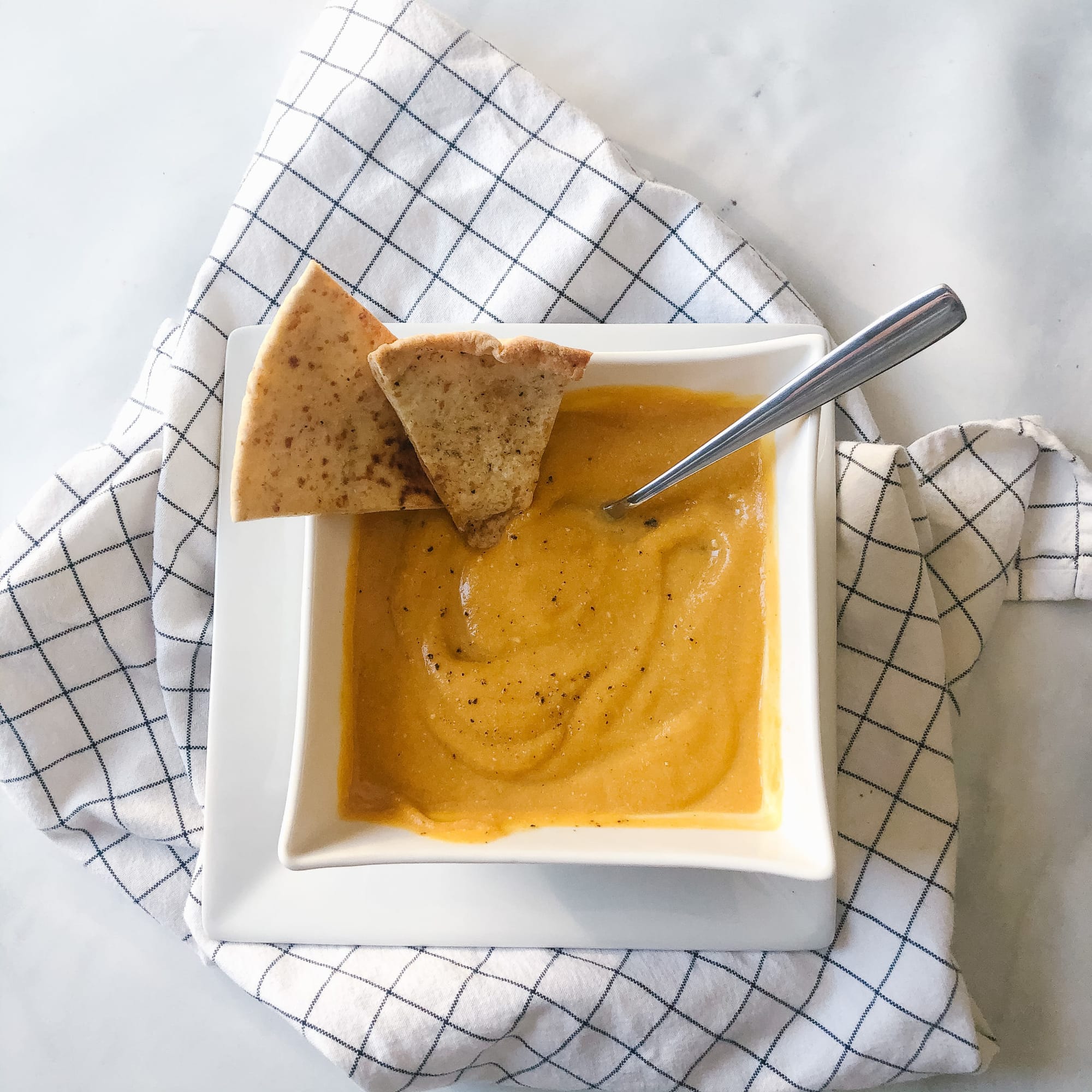 butternut squash soup with tofu