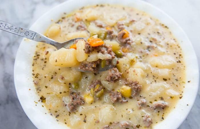 Creamy Potato & Hamburger Soup