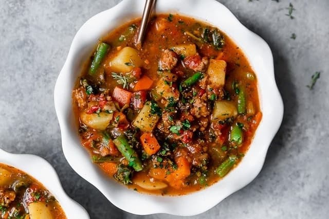 Crock Pot Healthy Hamburger Soup