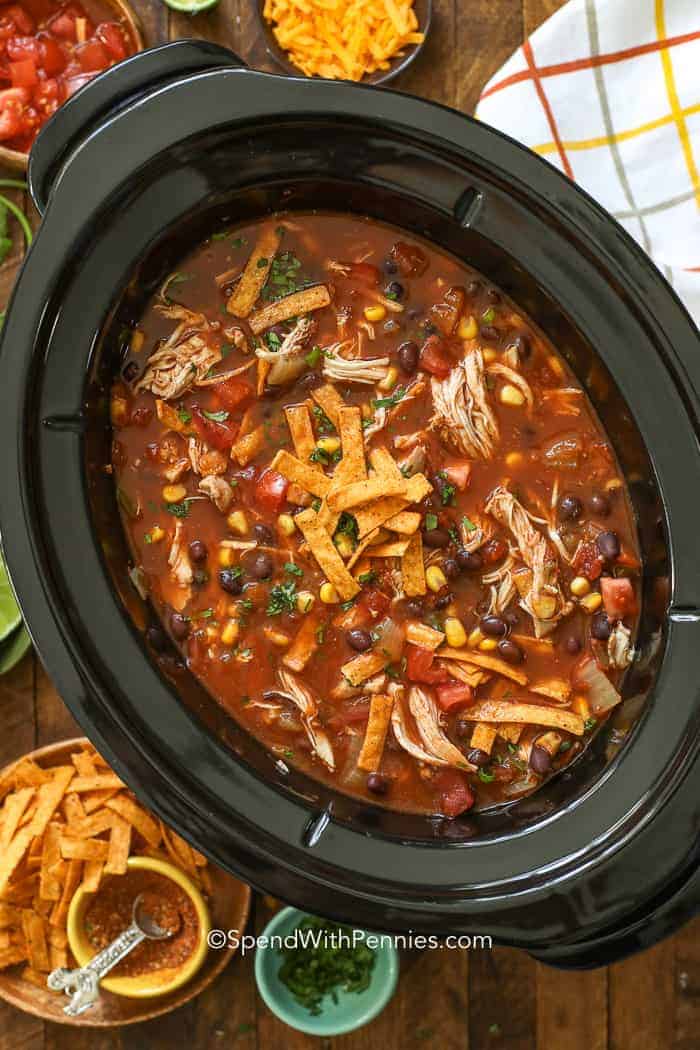 Crockpot Chicken Tortilla Soup