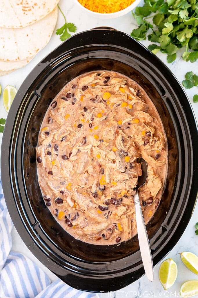 Crockpot Cream Cheese Mexican Chicken