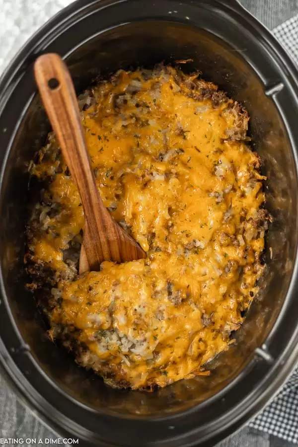 Crockpot Hamburger Hashbrown Casserole