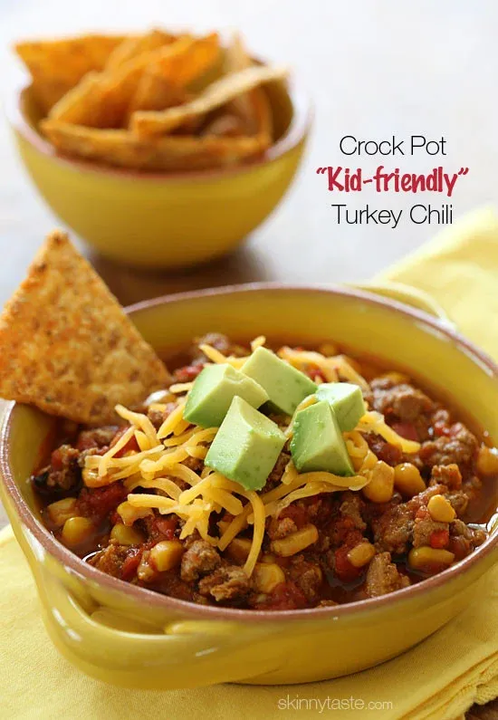 Crockpot Kid-Friendly Turkey Chili