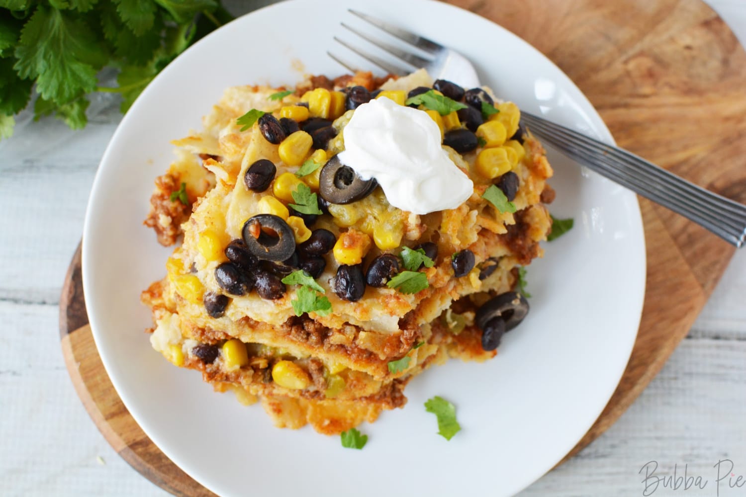 Crockpot Layered Mexican Casserole