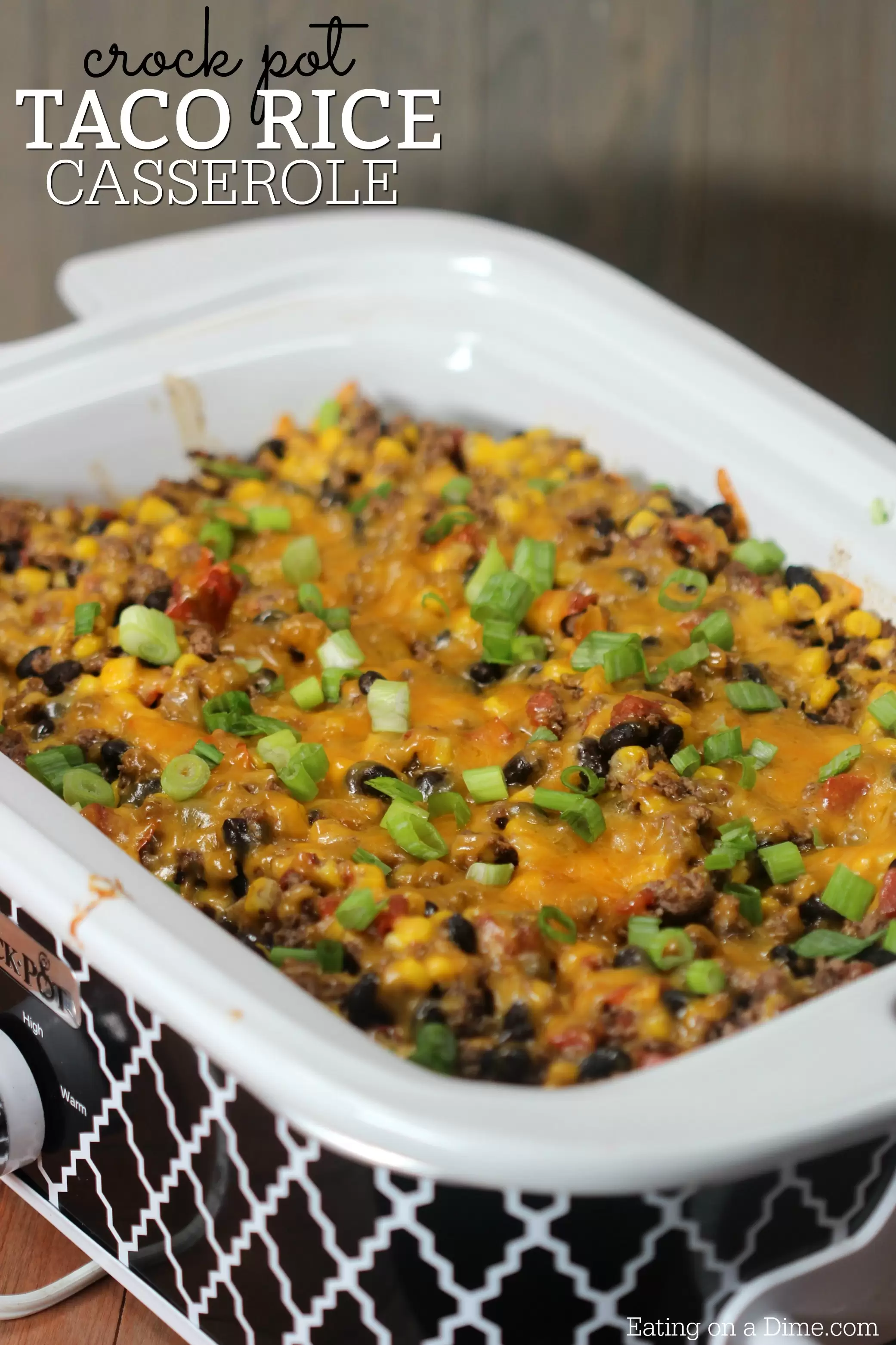 Crockpot Taco Casserole with Ground Beef