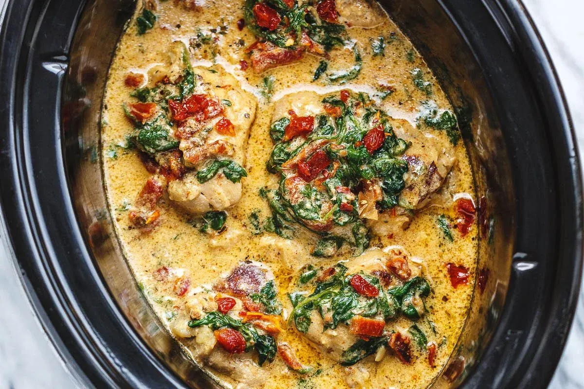 Crockpot Tuscan Chicken