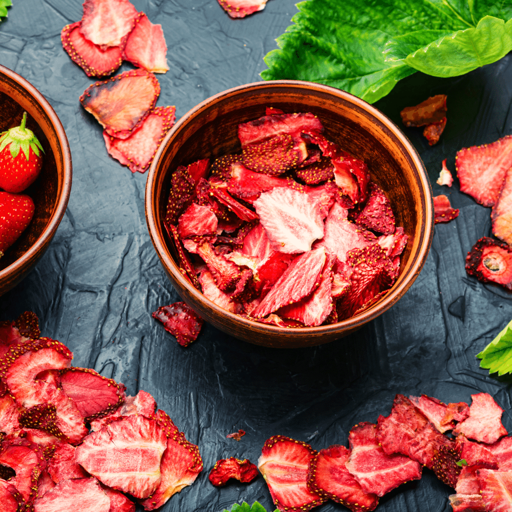 Crushed strawberries