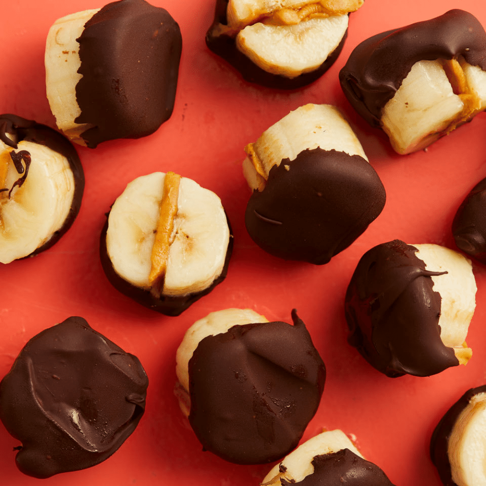 frozen banana bites
