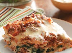 Ground Beef Spinach Alfredo Lasagna Recipe