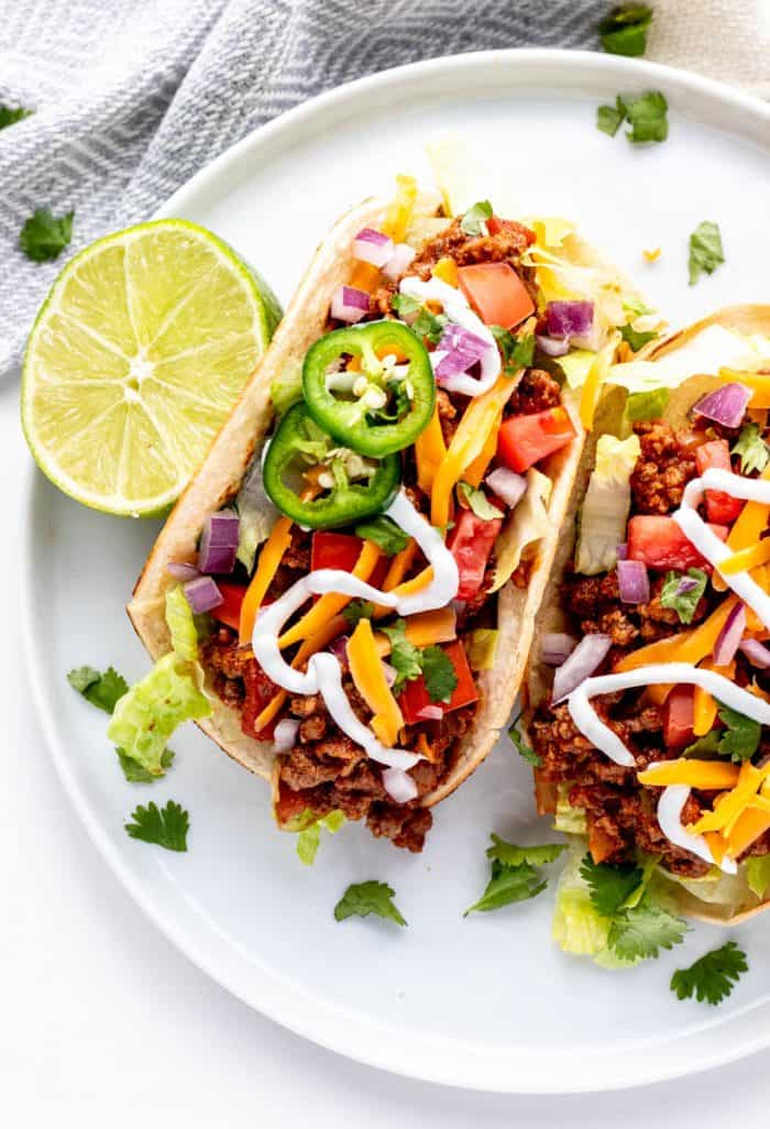 Healthy Crock Pot Beef Tacos