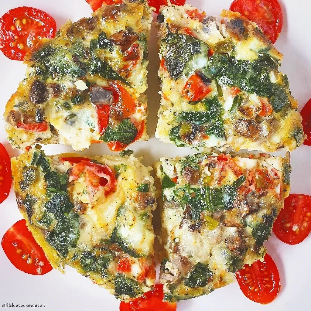 Healthy Low Carb Slow Cooker Frittata Recipe