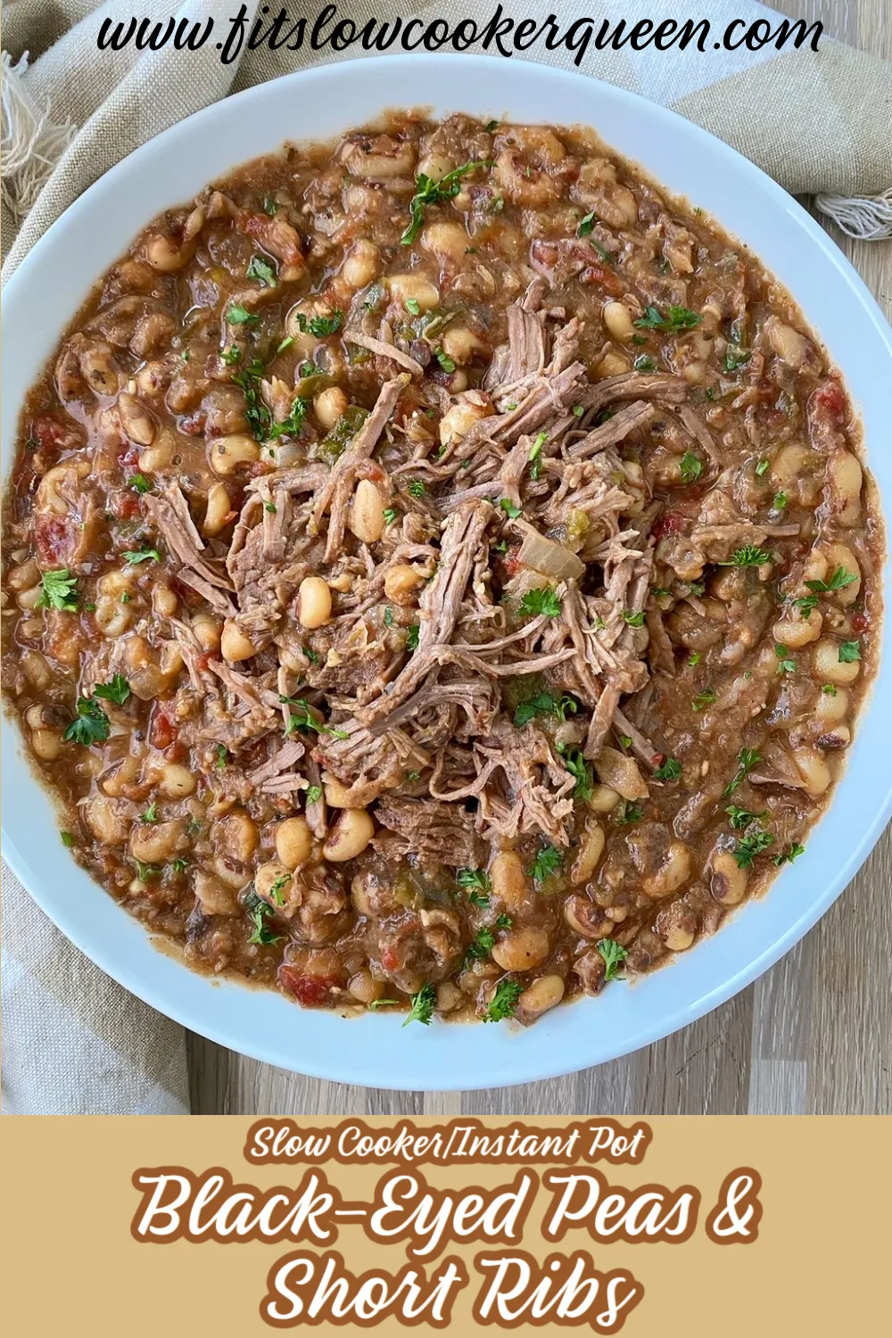 Slow Cooker Black-Eyed Peas & Short Ribs