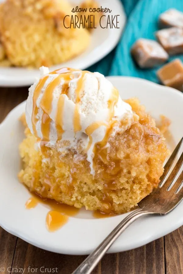 Slow Cooker Caramel Cake