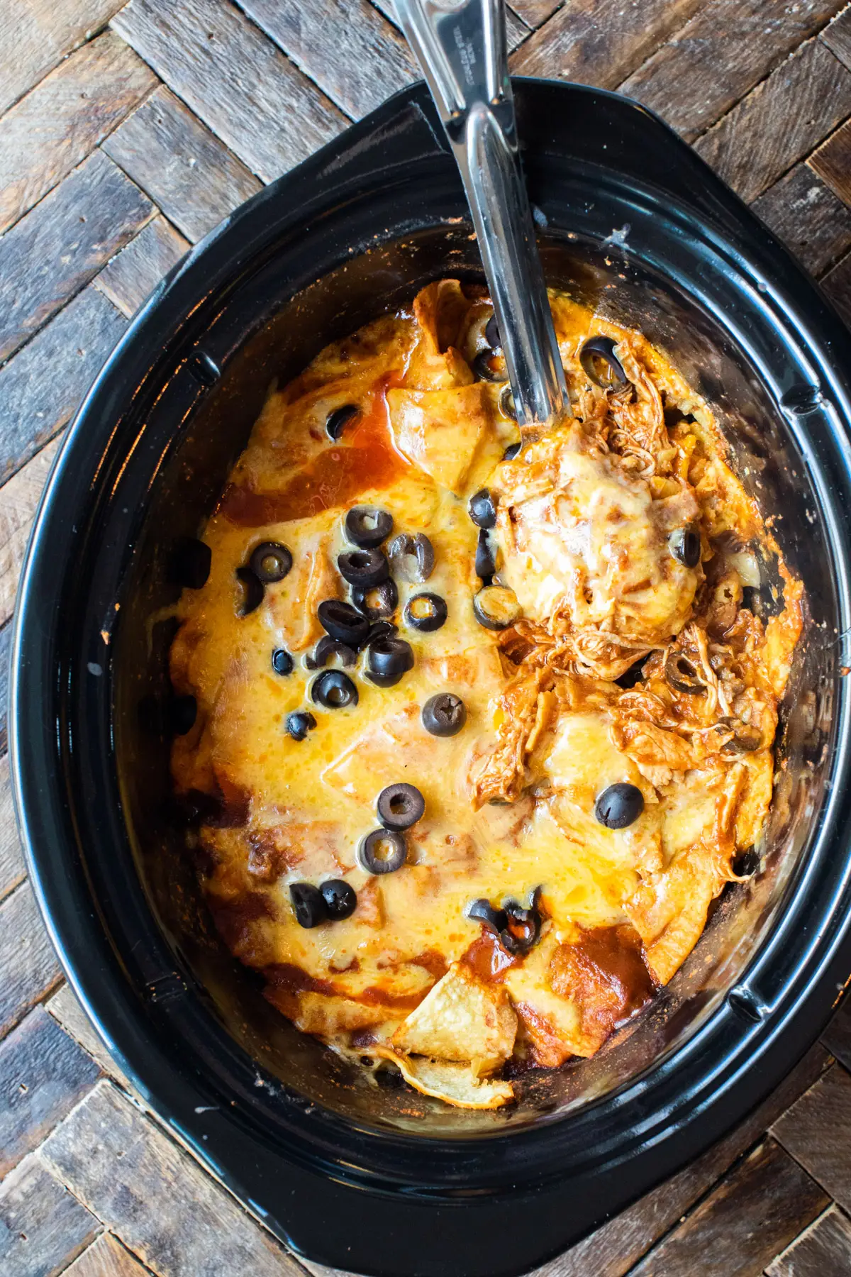 Slow Cooker Enchilada Casserole