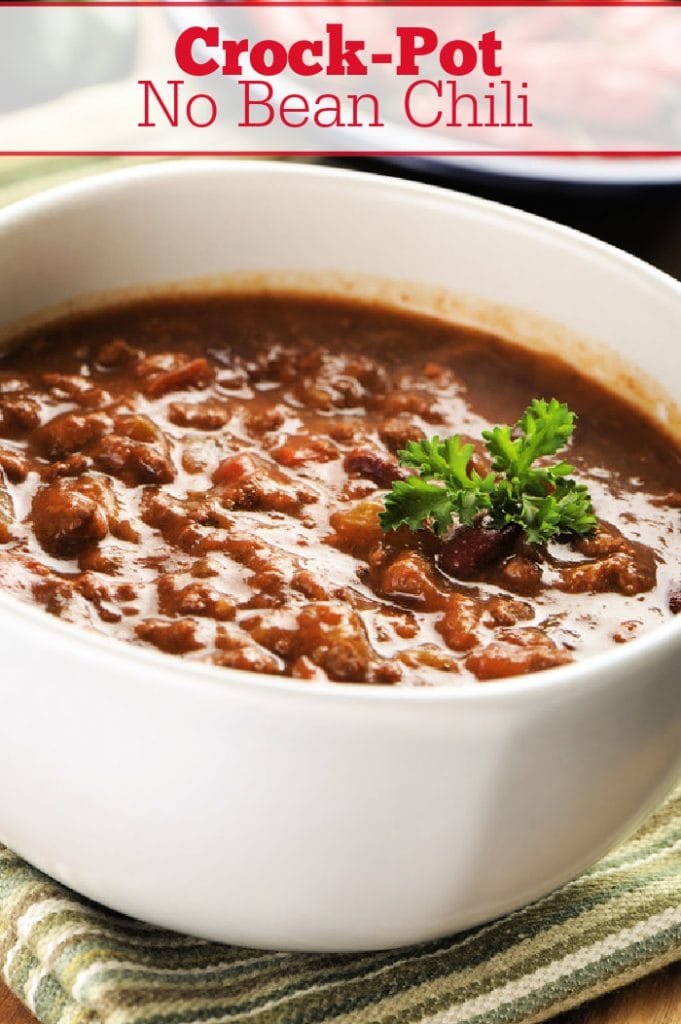 Slow Cooker No-Bean Chili