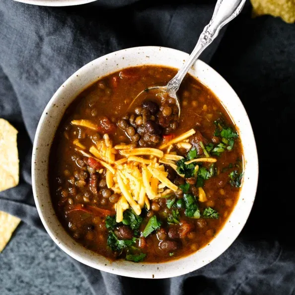 Slow Cooker Taco Lentil Soup