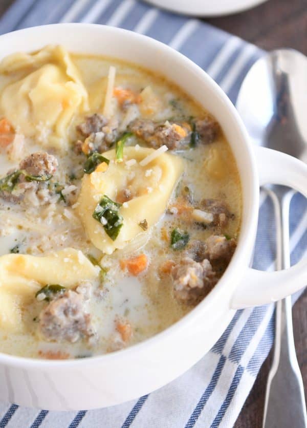 Slow Cooker Tortellini Sausage Potato Soup