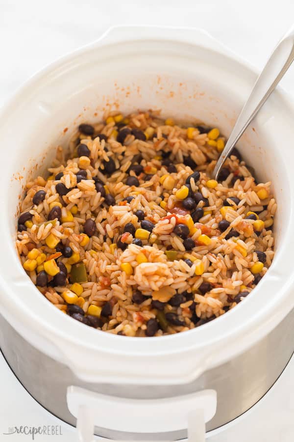 Slow Cooker Vegetarian Burritos