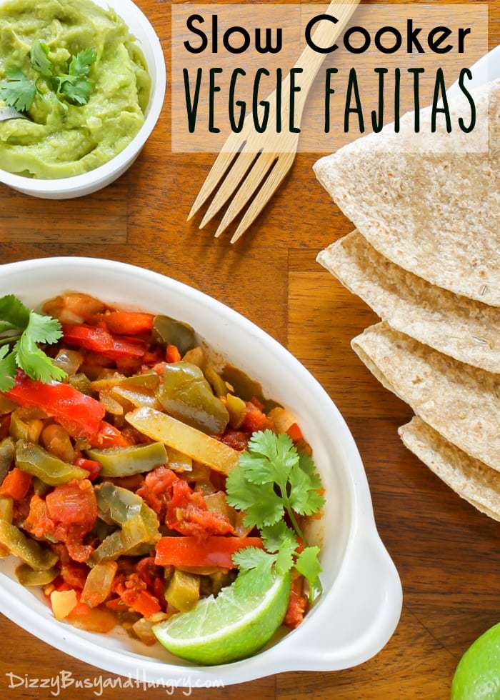 Slow Cooker Veggie Fajitas