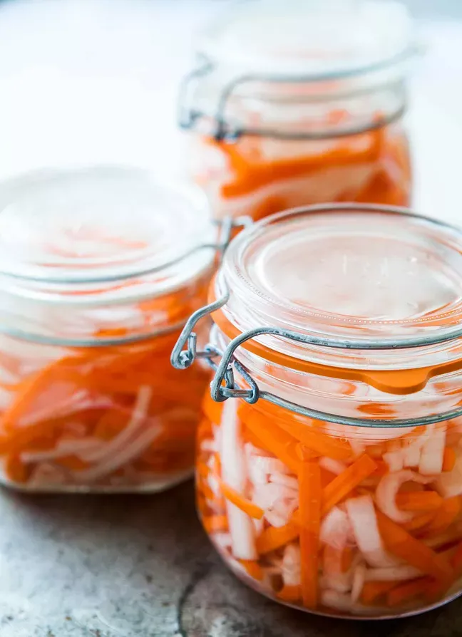 Vietnamese Pickled Carrots and Daikon