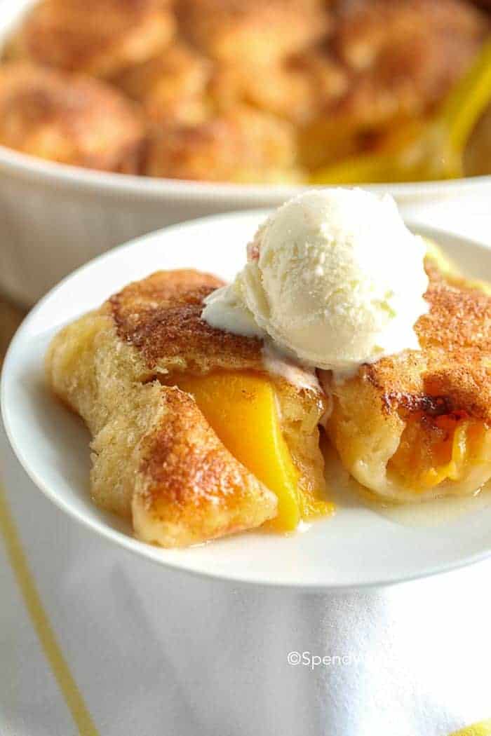 4-Ingredient Peach Dumplings