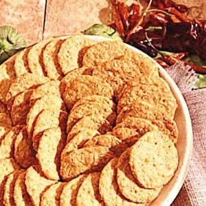 Cheese Blue Cornmeal Crackers