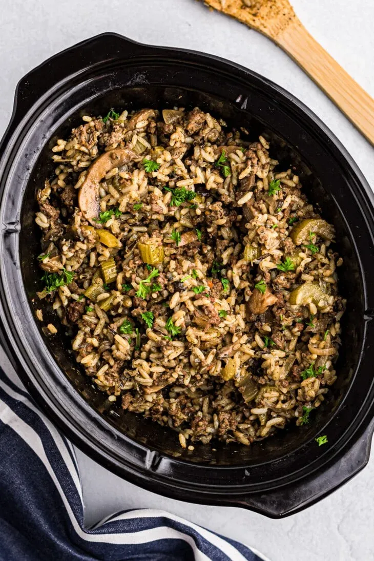Crock Pot Hamburger Wild Rice Casserole