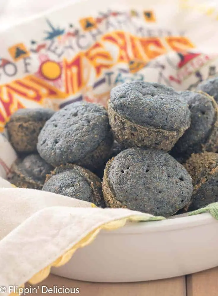 Gluten-Free Blue Cornmeal Muffins