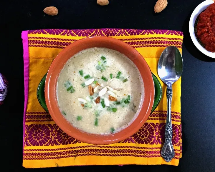 Moroccan Spiced Cauliflower & Almond Soup