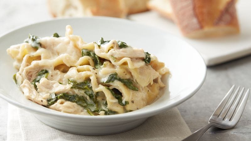 Slow-Cooker Cheesy White Lasagna