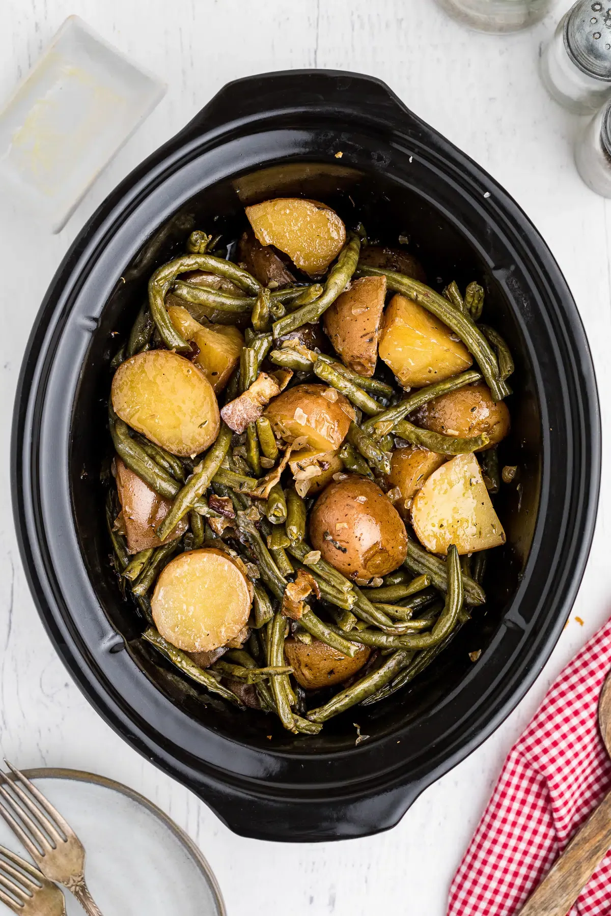 Slow Cooker Green Beans and Potatoes