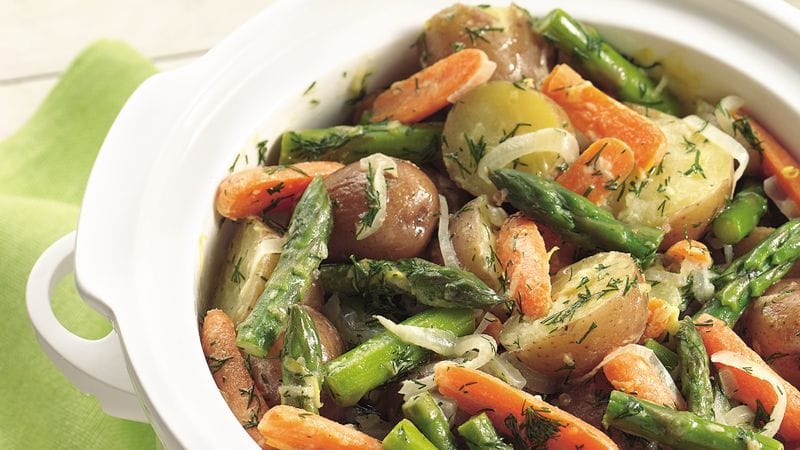 Slow-Cooker New Potatoes and Spring Vegetables