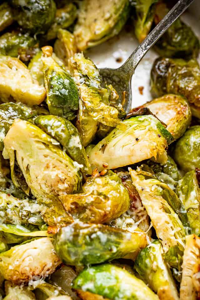 Slow Cooker Parmesan Brussels Sprouts