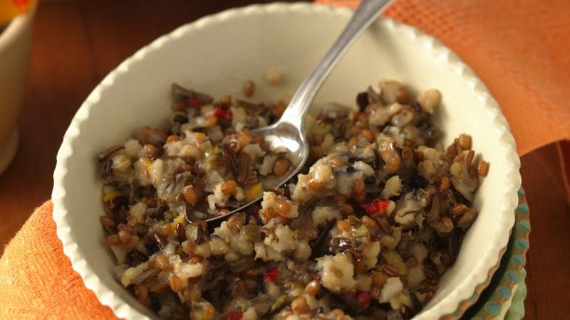 Slow-Cooker Three-Grain Medley