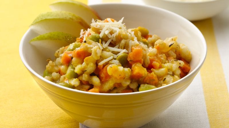 Sweet Potato Barley Risotto in the Crock Pot