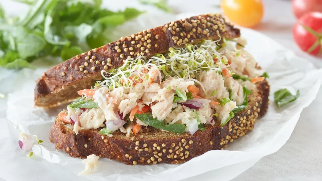 Broccoli Tuna Salad Sandwich