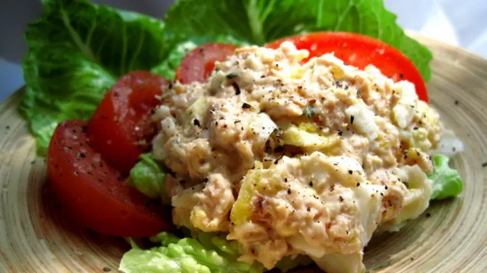 Salmon and Egg Salad Sandwich
