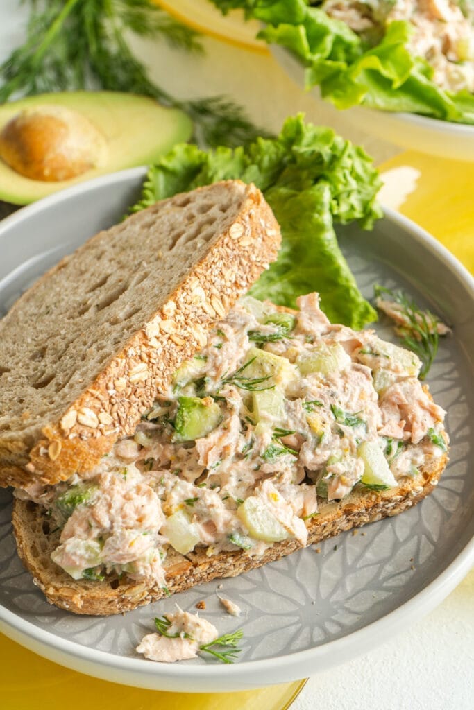 Salmon Avocado Salad Sandwich