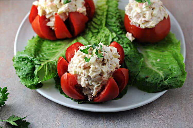tuna stuffed tomato