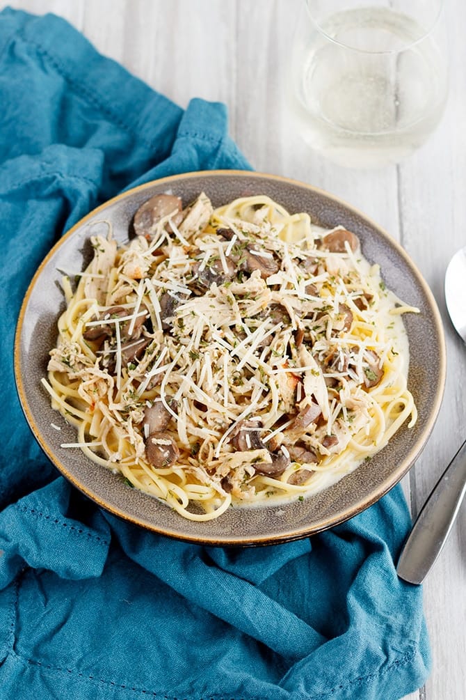 Chicken Mushroom Linguine