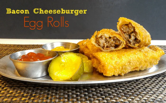Bacon Cheeseburger Egg Rolls