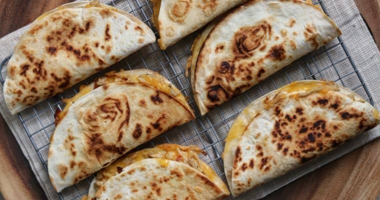 Bacon Ranch Ground Chicken Quesadillas